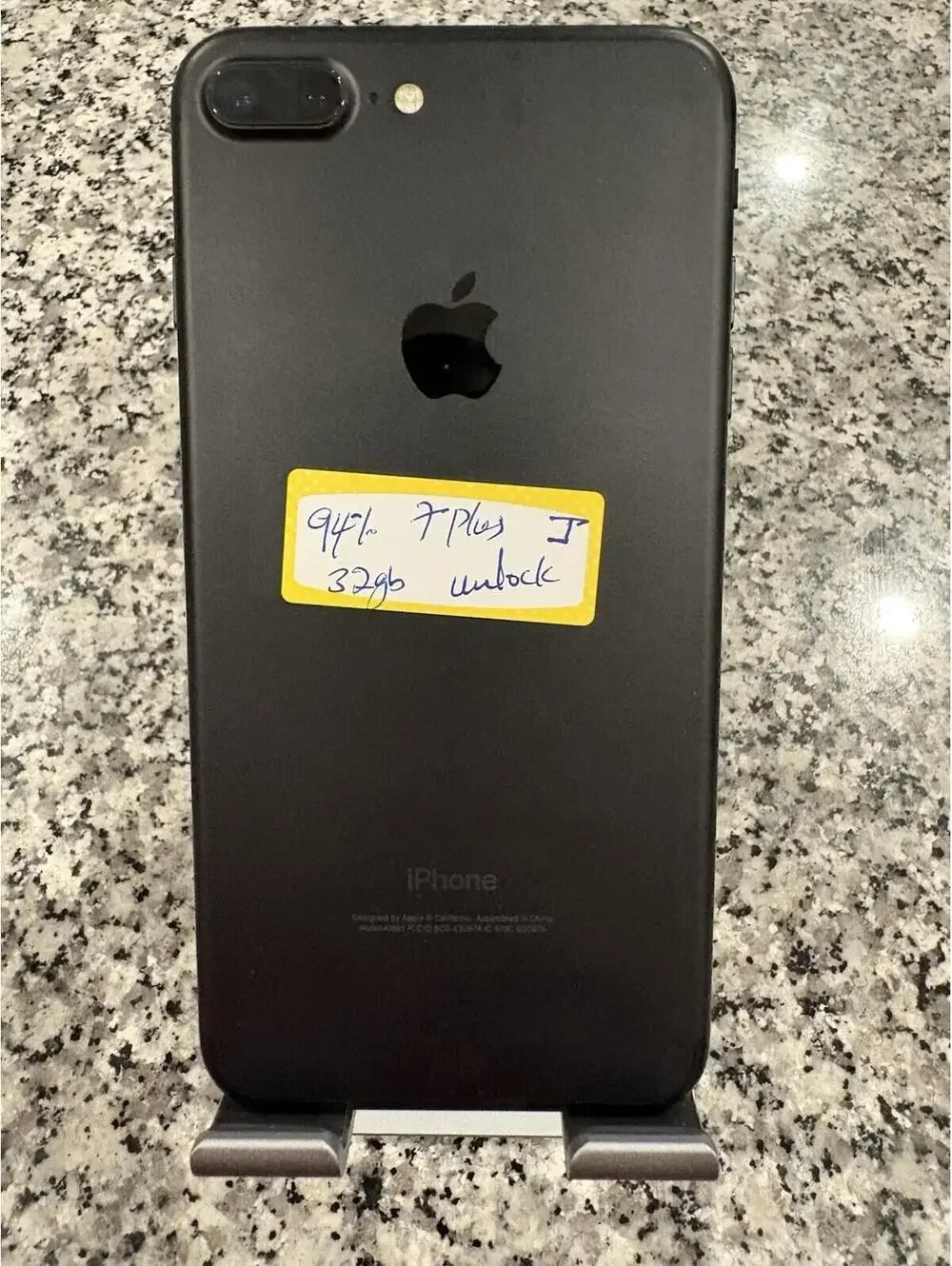 Apple iPhone 7 Plus - 32 GB - Black(Unlocked) Battery Health 94% J